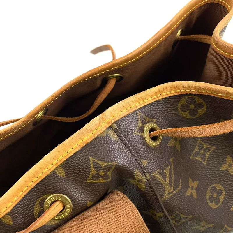 Louis Vuitton Montsourisgm Monogram Leather × PVC Brown Backpack Gold M51135