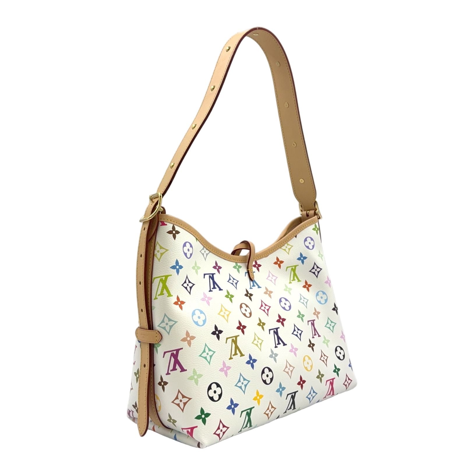 Louis Vuitton LV Takashi Murakami Carryall PM Monogram Multicolor Leather White — view 2