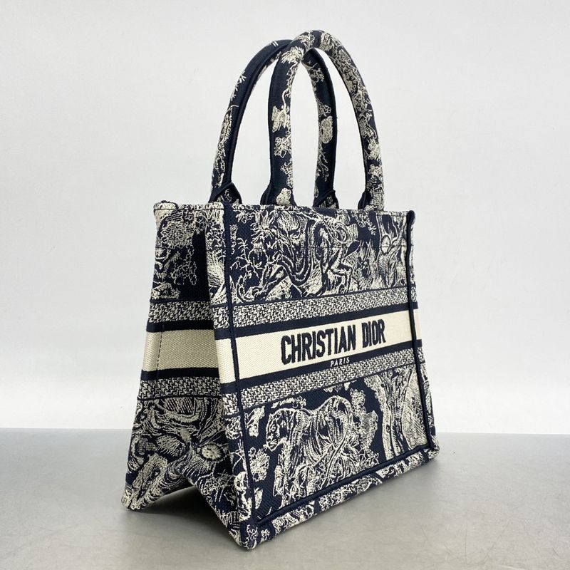 Christian Dior Tote Bag Book Tote Canvas Black Women's