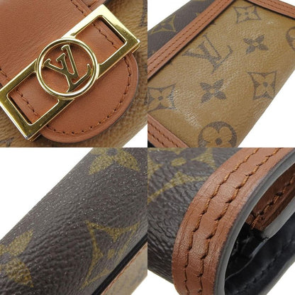 Louis Vuitton Portefeuille Dauphine Compact M68725 Monogram Reverse Brown Gold