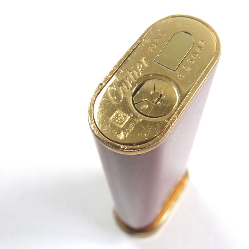 Cartier Trinity Lacquer Oval Form Roller Type Smoking Goods Gas