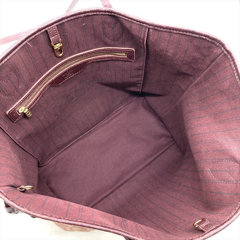 Louis Vuitton Idylle Neverfull MM Sepia Tote Monogram Idylle M40515 Bordeaux