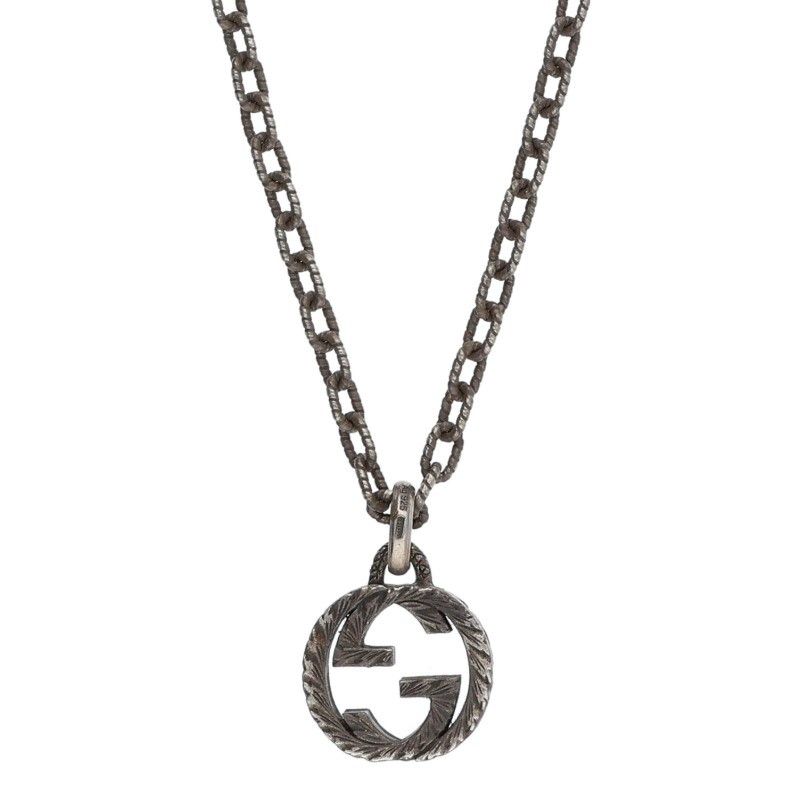 Gucci Interlocking G Silver Necklace Men's
