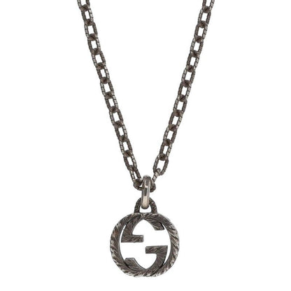 Gucci Interlocking G Silver Necklace Men's