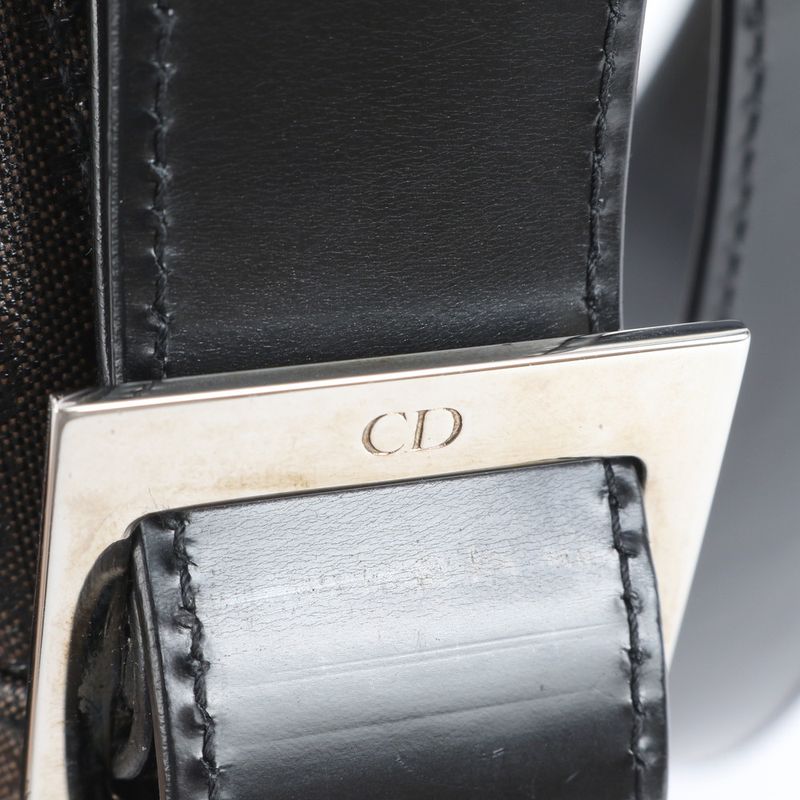 Dior Leather Shoulder Bag Crossbody Messenger Business Brown Commuter Tote