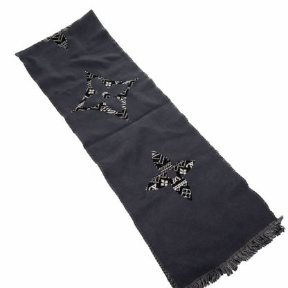 Louis Vuitton Two Sided Wool Echarpe Monogram M77947 Scarf Grey LV 1799 Louis