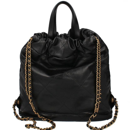 Chanel 22 Small Backpack As3859 Calf Women's Backpack/daypack Black Excellent