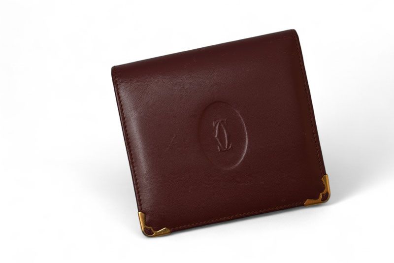 Cartier Fold Wallet Vintage Cartier Mini Wallet Must De Cartier Bordeaux
