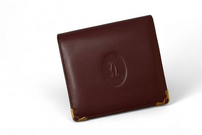 Cartier Fold Wallet Vintage Cartier Mini Wallet Must De Cartier Bordeaux