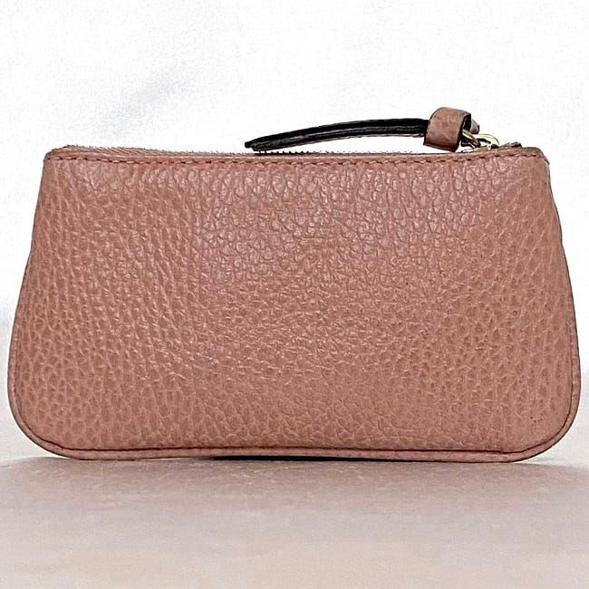 Gucci Coin Case With Key Ring Pink 368879 Excellent Condition Preowned Leather