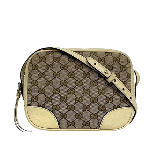 Gucci Shoulder Bag Beige Cream White 449413 Excellent Condition