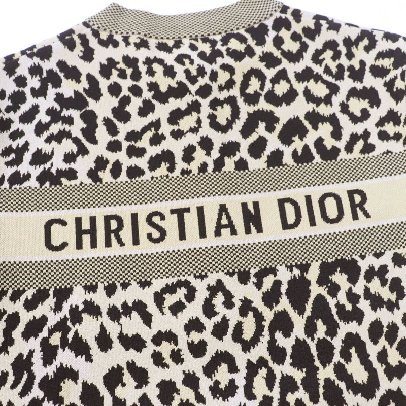 Christian DIOR 21AW 144r03am530 Leopard Print Leopard Print Long Sleeves Half