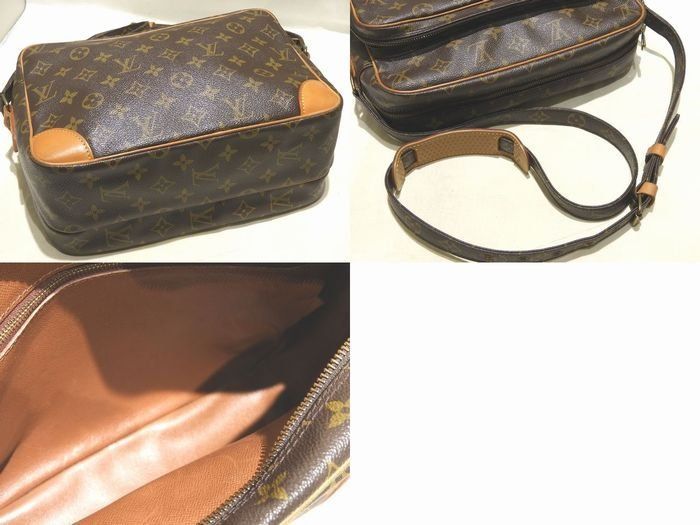 Louis Vuitton Nile Shoulder Bag M45244 Monogram Crossbody Pocket Th0910 Brown