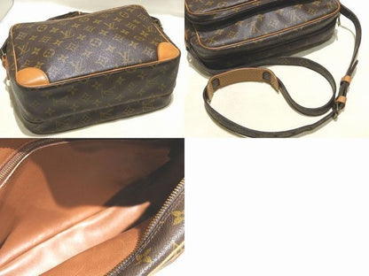 Louis Vuitton Nile Shoulder Bag M45244 Monogram Crossbody Pocket Th0910 Brown