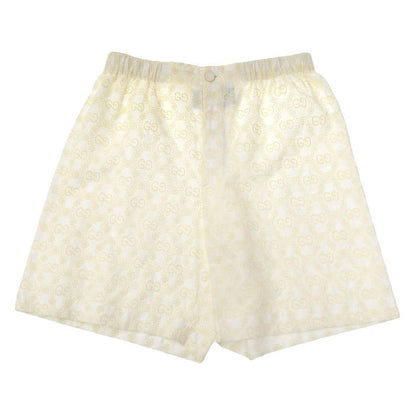 Gucci 627841 Cotton GG Embroidery Shorts Off White 38 Genuine