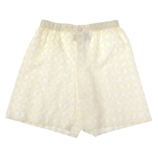 Gucci 627841 Cotton GG Embroidery Shorts Off White 38 Genuine