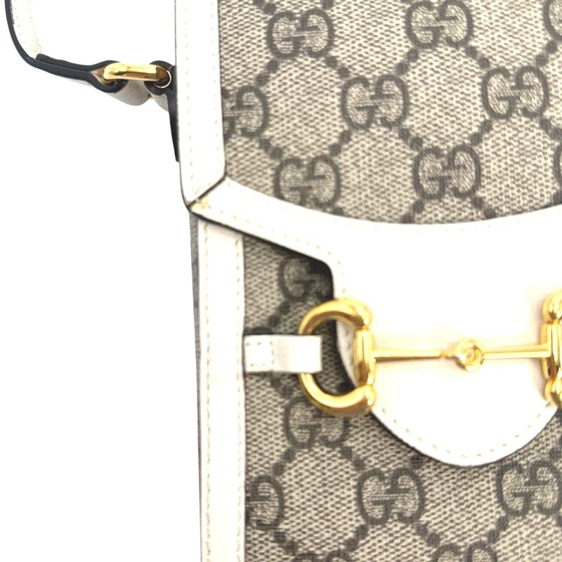 Gucci 625615 GG Supreme Shoulder Bag Horsebit Shoulder Bag Gucci Beige