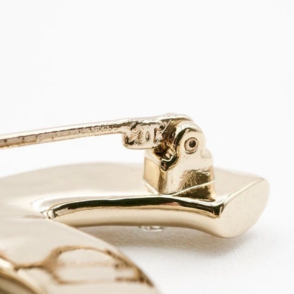 Chanel Brooch Corsage Gold Here Mark Rhinestone