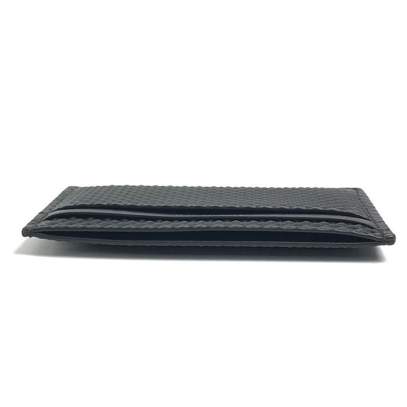 Tiffany & Co Card Case In Diamond Point Leather Black