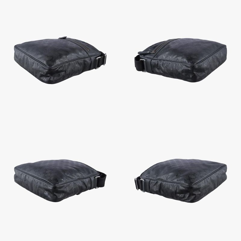 Guccigg Imprime Messenger Black PVC Coated Canvas 201448 I7043190