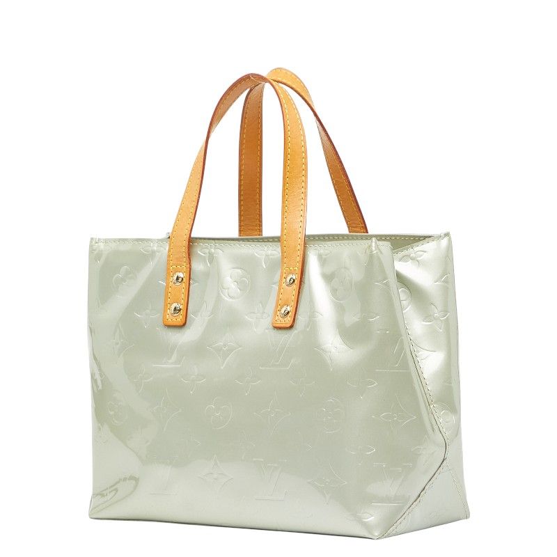 Louis Vuitton Monogram Vernis Reed PM M91145 Gris Silver Patent Leather Women