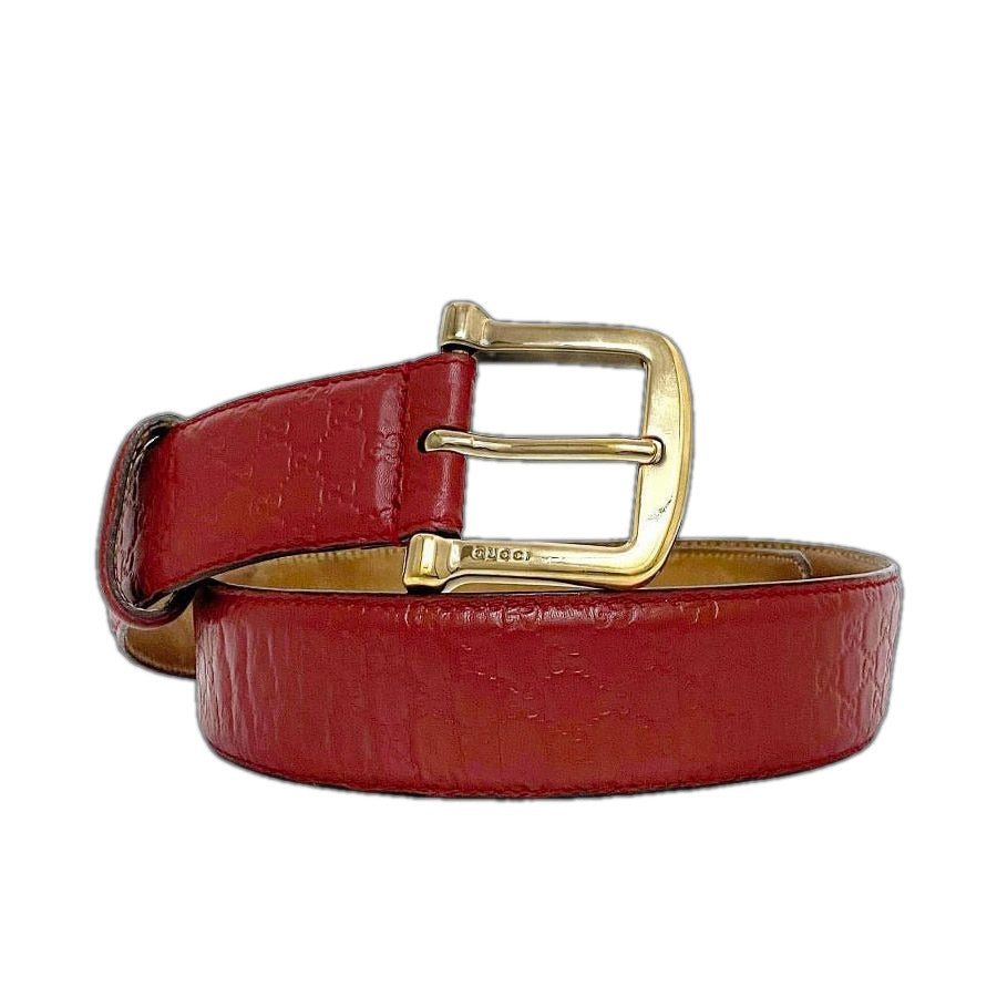 Gucci Belt Red Striped Waist 40 mm Leather