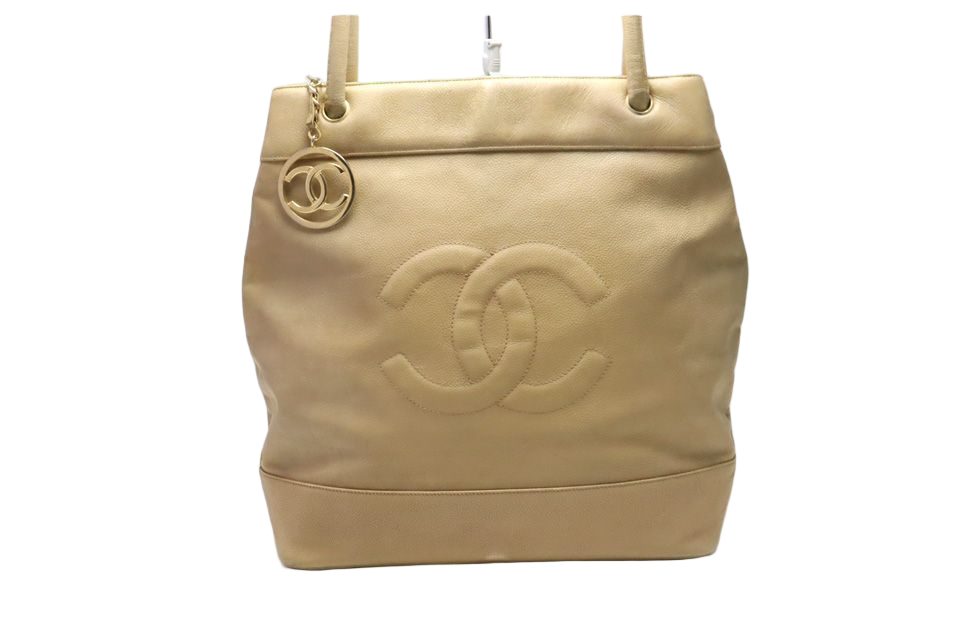 Chanel Jumbo CC Logo Leather Tote
