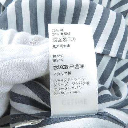 Celine 2c703637p Silk-blend Triomphe Embroidered Stripe Pullover Shirt Long