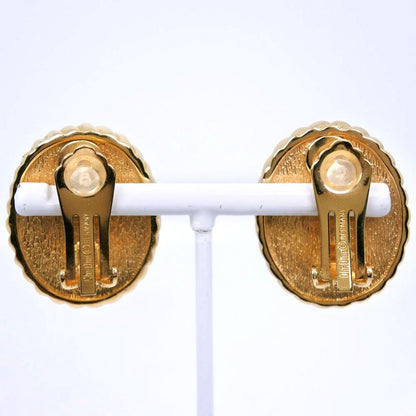 [dior] Christian Dior Vintage Gold Plated Blue Ladies 35.5g Earring