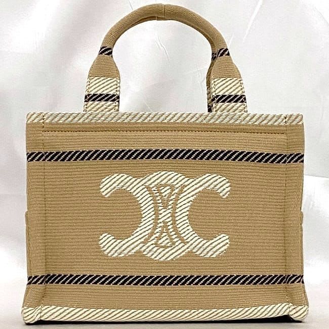 Celine 2-Way Bag Cabas Tice Small Beige