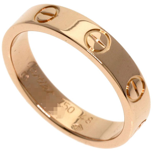 Cartier Mini Love Ring #48 Ring - 18K Pink Gold Ladies