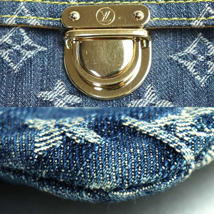 Louis Vuitton Pochette Platte Clutch Bag Monogram Denim Blue M95007 Th0076