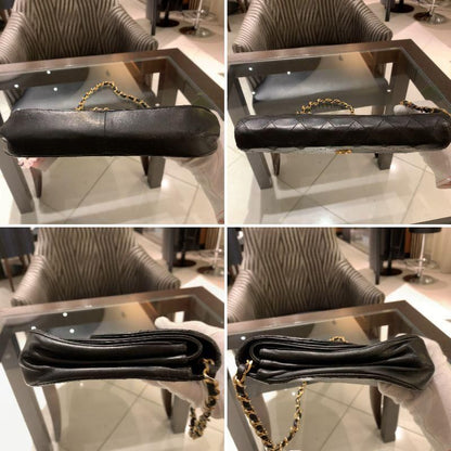 ◎authentic Chanel Half Moon Shoulder Bag Black