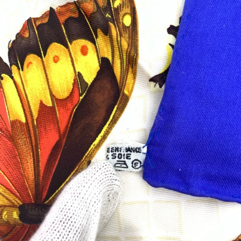 Hermes Carre 90 Farandole Dances Of Provence Blue And Multicolor Scarf Silk