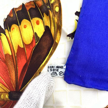 Hermes Carre 90 Farandole Dances Of Provence Blue And Multicolor Scarf Silk