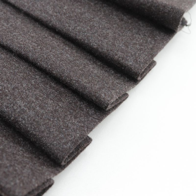 Chanel Flared P03640v03532 Wool Brown Women's Skirt