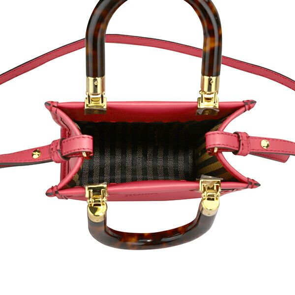 Fendi Shoulder Bag Mini Sunshine Shopper Pink