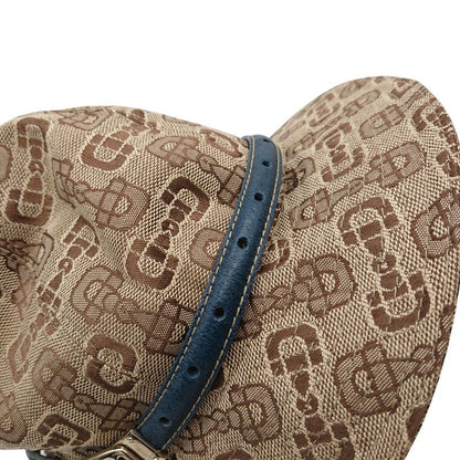 Gucci Bucket Hat Horsebit Brown Beige Green Size M