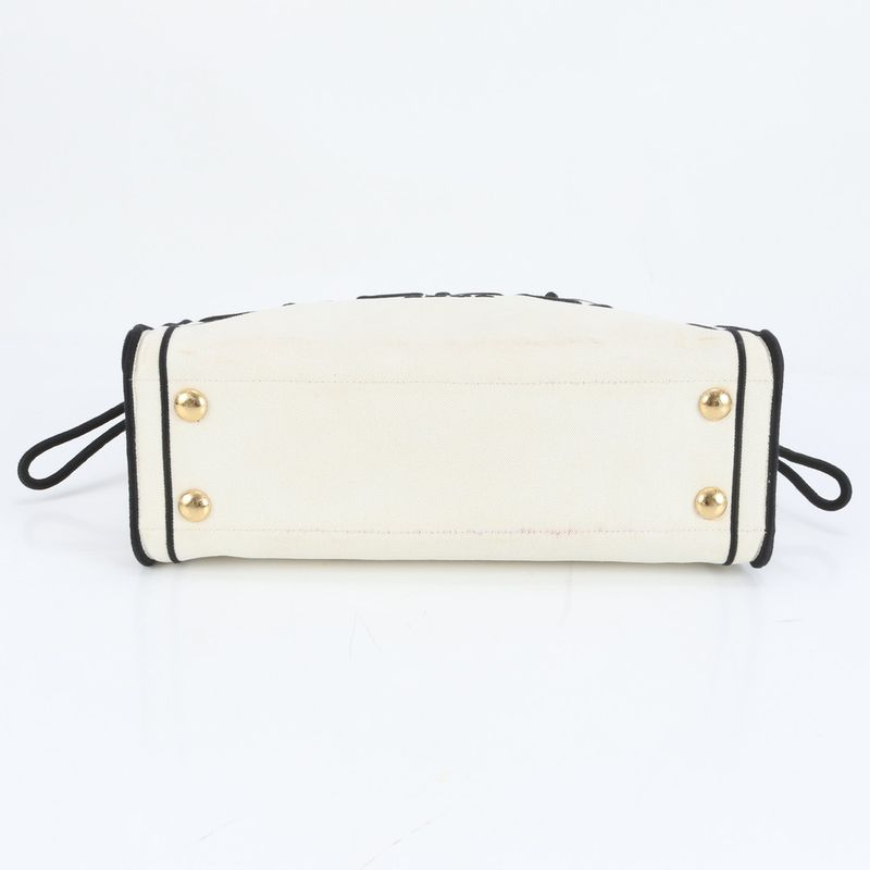 Fendi Logo Shopper Medium 8bh378 Tote Bag Shoulder Hand A4 Genuine Leather