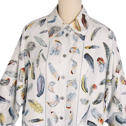 Vintage Hermes Shirt Blouse Long Sleeves Silk
