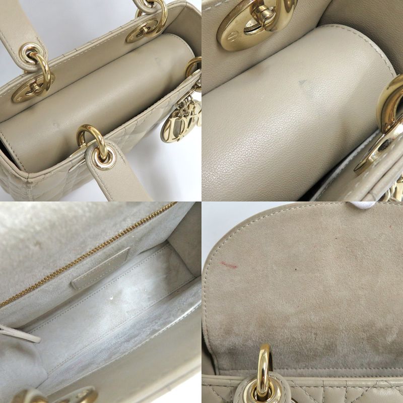 Christian Dior Lady Dior My Abcdior Bag Small M05380 Beige Lamb