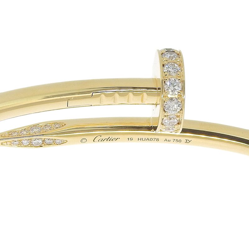 Cartier Juste Un Clou Bracelet New Shape 18K Yellow Gold And Diamonds Unisex