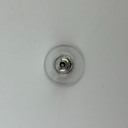 Chanel Coco Mark Accessories Earrings Silver White Jade Heart B19B Vintage