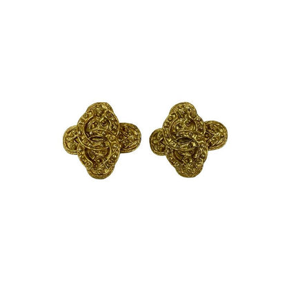 Chanel Vintage Coco Mark Motif GP Earrings Accessory Ladies 94A