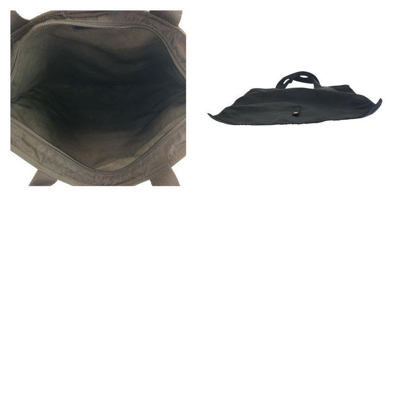 Prada Tessuto Triangle Logo Plate Black Gold Hardware Nylon Tote Handbag Ladies