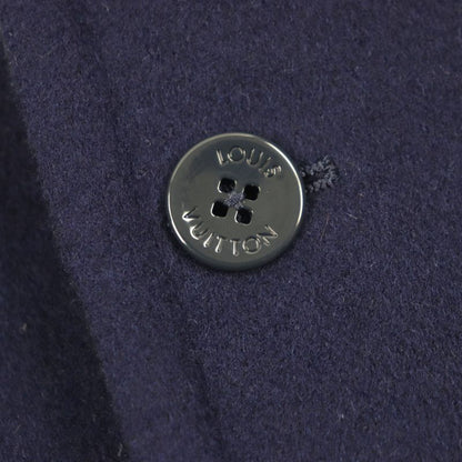 Louis Vuitton Wool Silk Logoed Buttons Lining Monogram Camouflage Navy Blue