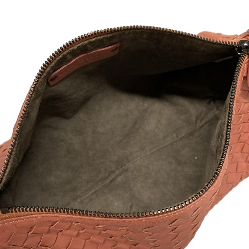 Bottega Veneta Shoulder Bag Intrecciato Pink Leather