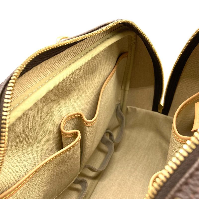 Louis Vuitton Deauville Tote Bag Monogram Canvas Nubuck M47270 Brown Vi0938