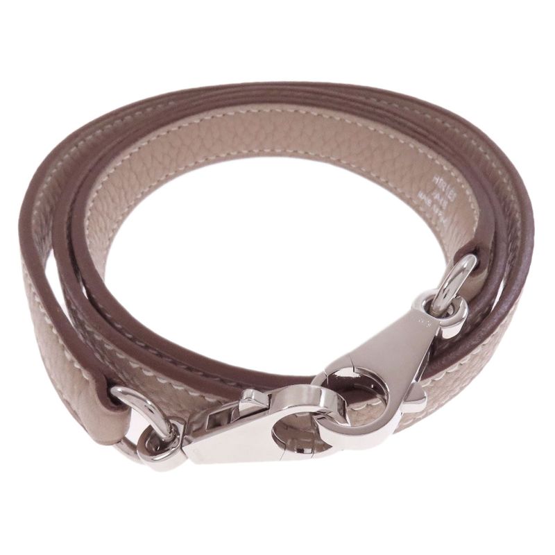 Hermes Bolide 35 Argile Silver Hardware Handbag Taurillon Cles Mance Women