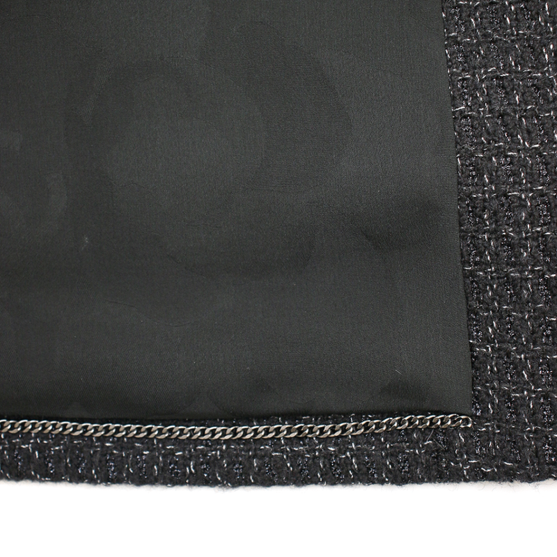 Chanel 24aw Bow Tie Collar Coco Mark Button Tweed Short Jacket P78054v69891